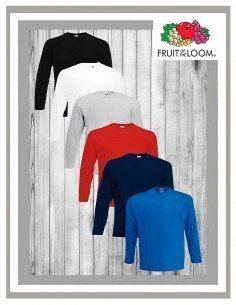 Camiseta blanca FRUIT OF THE LOOM manga larga 2