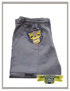 Pantalón hombre algodón con cintura de goma gris Waconda 2