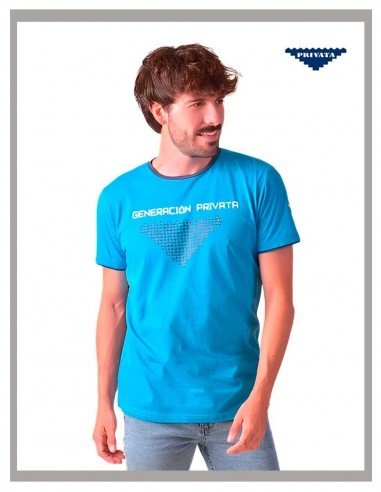 Camiseta de hombre manga corta azul royal Privata Invaders | CONFECCIONES RO...