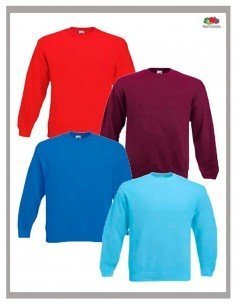 Sudadera roja FRUIT OF THE LOOM cuello caja 2