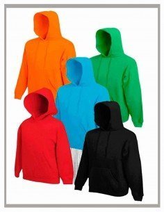 Sudadera roja FRUIT OF THE LOOM con capucha 2
