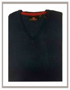 Jersey hombre básico pico azul marino Hosiery Mod-800