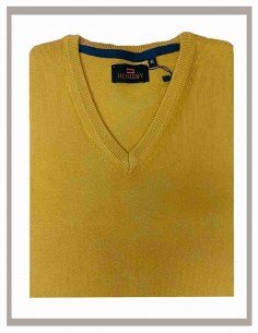 Jersey hombre básico pico mostaza Hosiery Mod-800