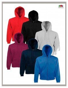 Sudadera negra FRUIT OF THE LOOM Capucha-cremallera 2