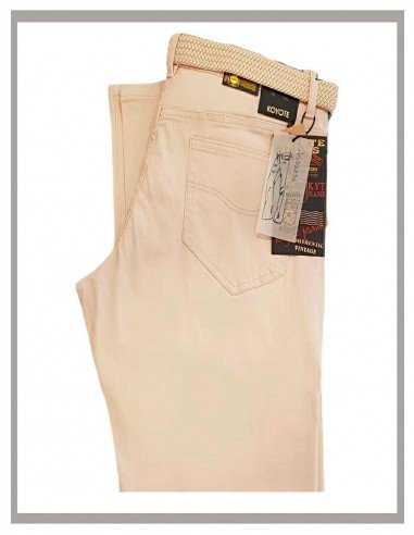 Pantalón hombre KOYOTE 5 bolsillos beige claro | CONFECCIONES ROMERAL