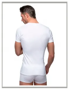 Camiseta interior blanca de Abanderado manga corta 306 2
