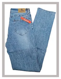Pantalón chica semi recto Push-Up en vaquero claro Strategga V5 2