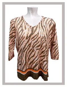 Suéter de mujer Lili Dudu estampado de aguas Mod-9502