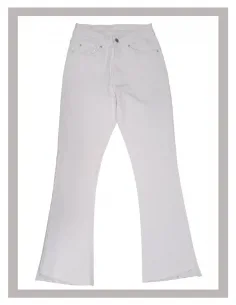 Pantalón chica elástico de campana en blanco Strategga V8 2