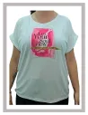 Camiseta de mujer manga corta Losan en blanco 24020