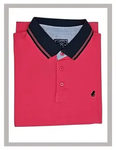 Polo hombre manga corta tallas grandes coral Forestal 721403 2