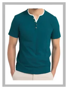 Camiseta hombre tallas especiales en petróleo Forestal 741333