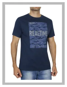 Camiseta de hombre tallas grandes en azul marino Forestal 701310