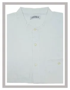 Camisa hombre algodón y lino de sport Losan en blanco 24005 2