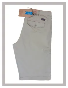 Bermuda de hombre Koyote elastica en beige multibolsillos 605293 2