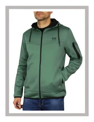 Sudadera con capucha y cremallera en verde de Forestal 758859