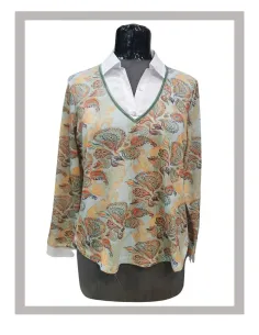 Sueter de mujer de manga larga estampado de Lili Dudu Mod-6024