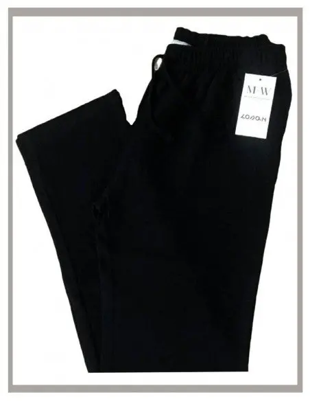 Pantalón deporte sin puño LOSAN en negro 24037 Pantalón deporte sin puño LOSAN en negro 24037
