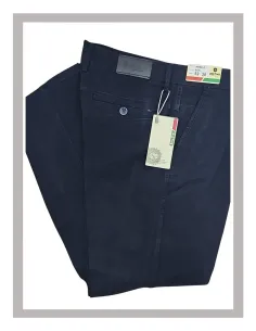 Pantalón chino de hombre elástico en azul marino MASTINO H-608 2