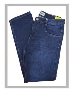 Pantalón vaquero hombre elástico semi pitillo en piedra Losan 24009 2