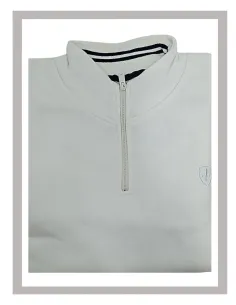 Sudadera juvenil media-cremallera en crudo de Roberto Bassi Mod-Virgo 2