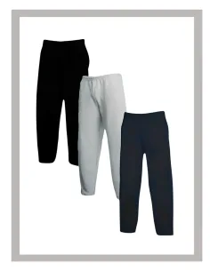 Pantalón deporte sin puño FRUIT OF THE LOOM negro 2