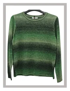 Jersey de mujer punto fino multicolor verde de Lili Dudu 0808