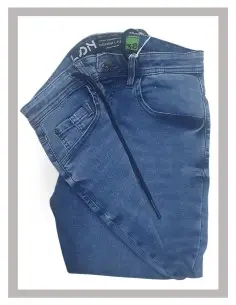 Pantalón vaquero hombre elástico semi pitillo desgastado Losan 24015 2