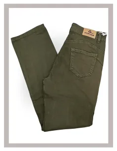 Pantalón de chica vaquero recto en verde kaki de Strategga V14 2