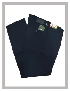 Pantalón chino de hombre fino elástico en azul marino MASTINO H-680 2