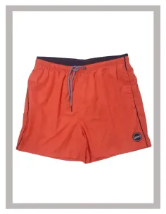 Bañador de hombre en naranja con raya azul LOSAN 25011 2