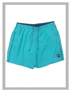Bañador de hombre en verde agua con raya azul LOSAN 25011 2
