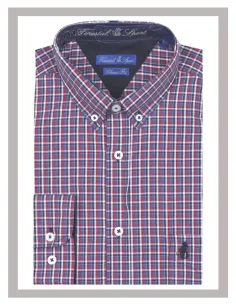 Camisa hombre tallas grandes de cuadros azul y rojo Forestal 900254