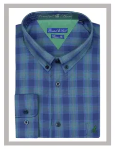 Camisa hombre tallas grandes de cuadros oscuros Forestal 900251