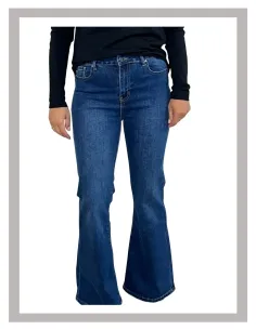 Pantalón de chica elástico de campana en piedra Strategga V18