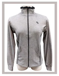 Sudadera mujer con cremallera en gris con marengo de Strategga Mod-300 2