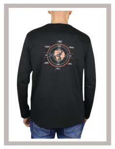 Camiseta hombre tallas grandes en negro de Forestal 700212 2