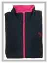Sudadera mujer con cremallera en marino y fucsia de Strategga Mod-300