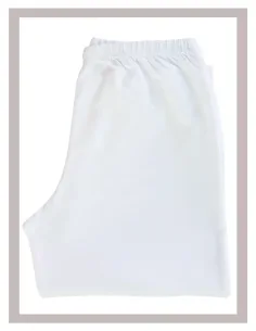 Leggins pirata de mujer básico blanco de algodón-lycra Strategga 109 2