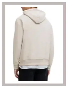 Sudadera hombre con capucha en crudo JJ REBEL Zack 2