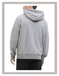 Sudadera hombre con capucha en gris JJ REBEL Zack 2