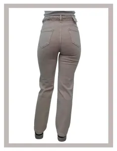 Pantalón de chica elástico ancho en salmón claro 78203 2