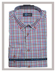 Camisa de hombre con cuadros de colores combinados DAVO 826