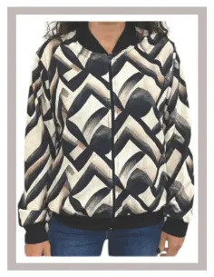 Chaqueta de mujer manga al codo estampada Strategga 2425