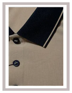 Polo de hombre manga corta en beige Tem Formula 261813 2