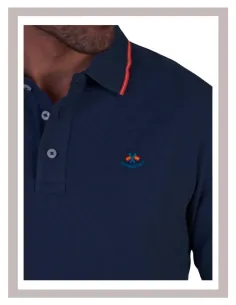 Polo hombre manga corta básico La Española en marino 10954 2
