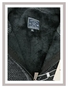 Jersey hombre forrado gris oscuro tallas grandes Forestal 330575 2