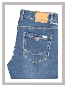 Pantalón de hombre semi pitillo vaquero en piedra KOYOTE 520189 2