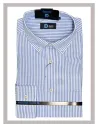 Camisa de hombre con rayas azul y blanco DAVO 414