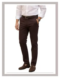 Pantalón hombre chino La Española en marron 10494 2